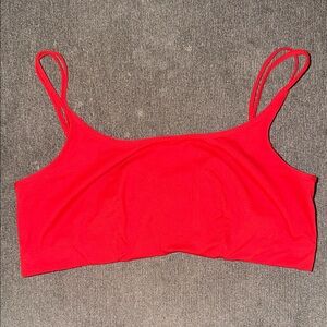 Women’s Bright Red Fabletics Minimum Support Sports Bra Size XXL/1X